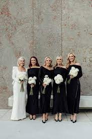 Mixed Black Bridesmaid Styles: Elegant & Versatile Looks