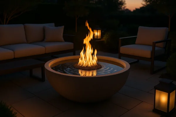 fire bowl with water feature
